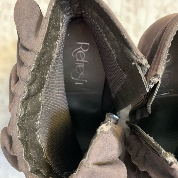 Refresh gray booties boots high heel grey ruffle - Picture 10 of 12